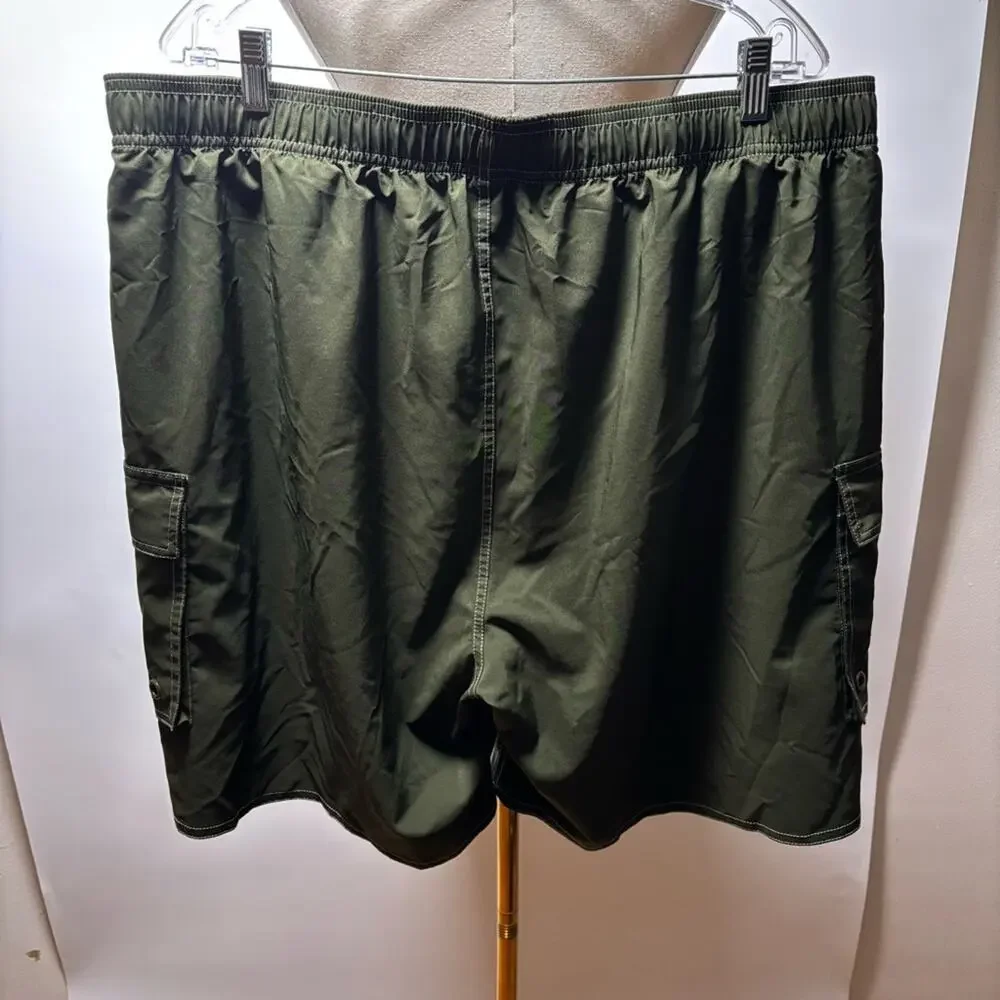 Men's Olive Green Swim Trunks Size 3XL